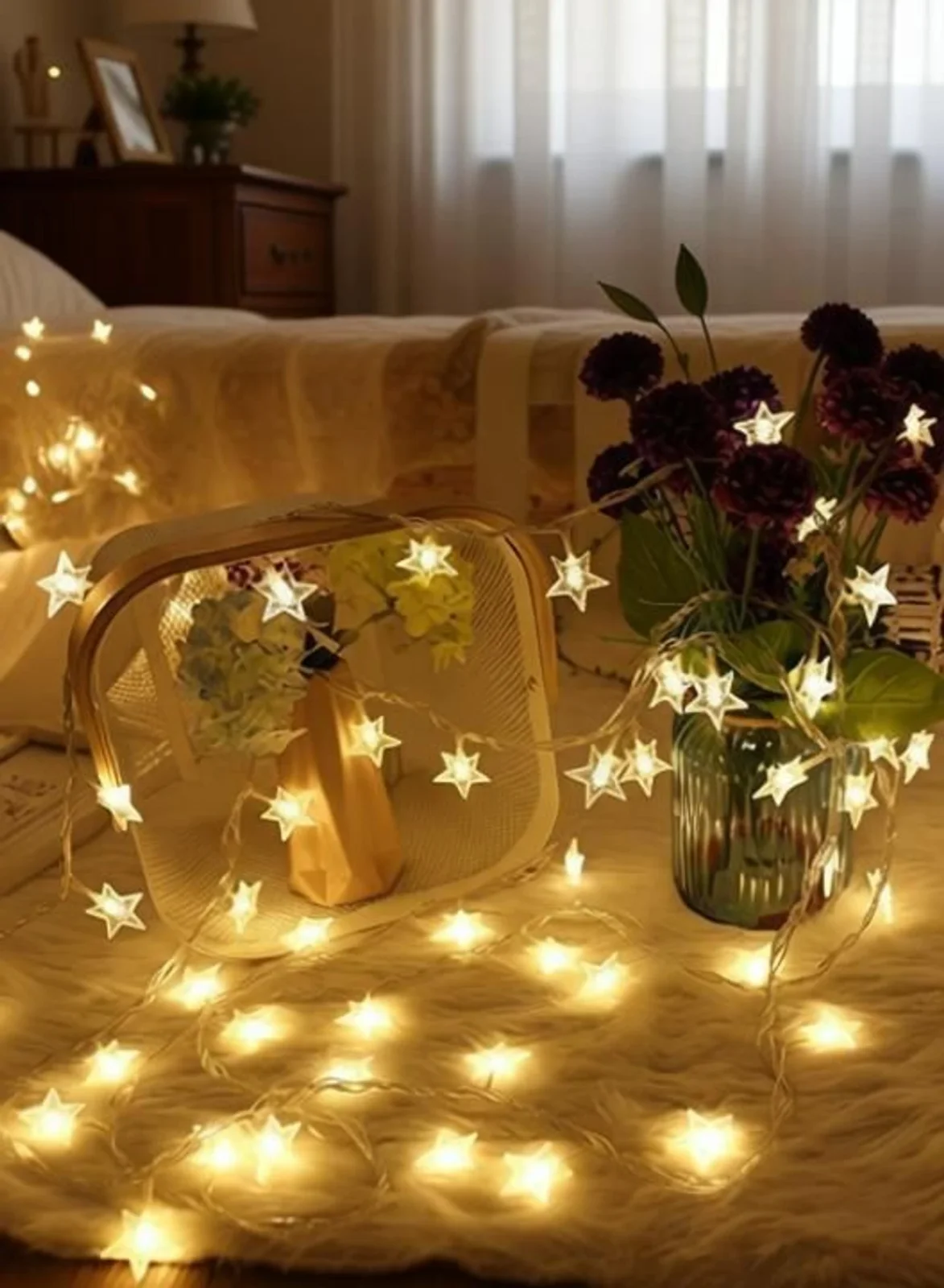 SmartBuy 20 LEDs 118 inch Yellow Steady Star Rice Lights (Pack of 1)