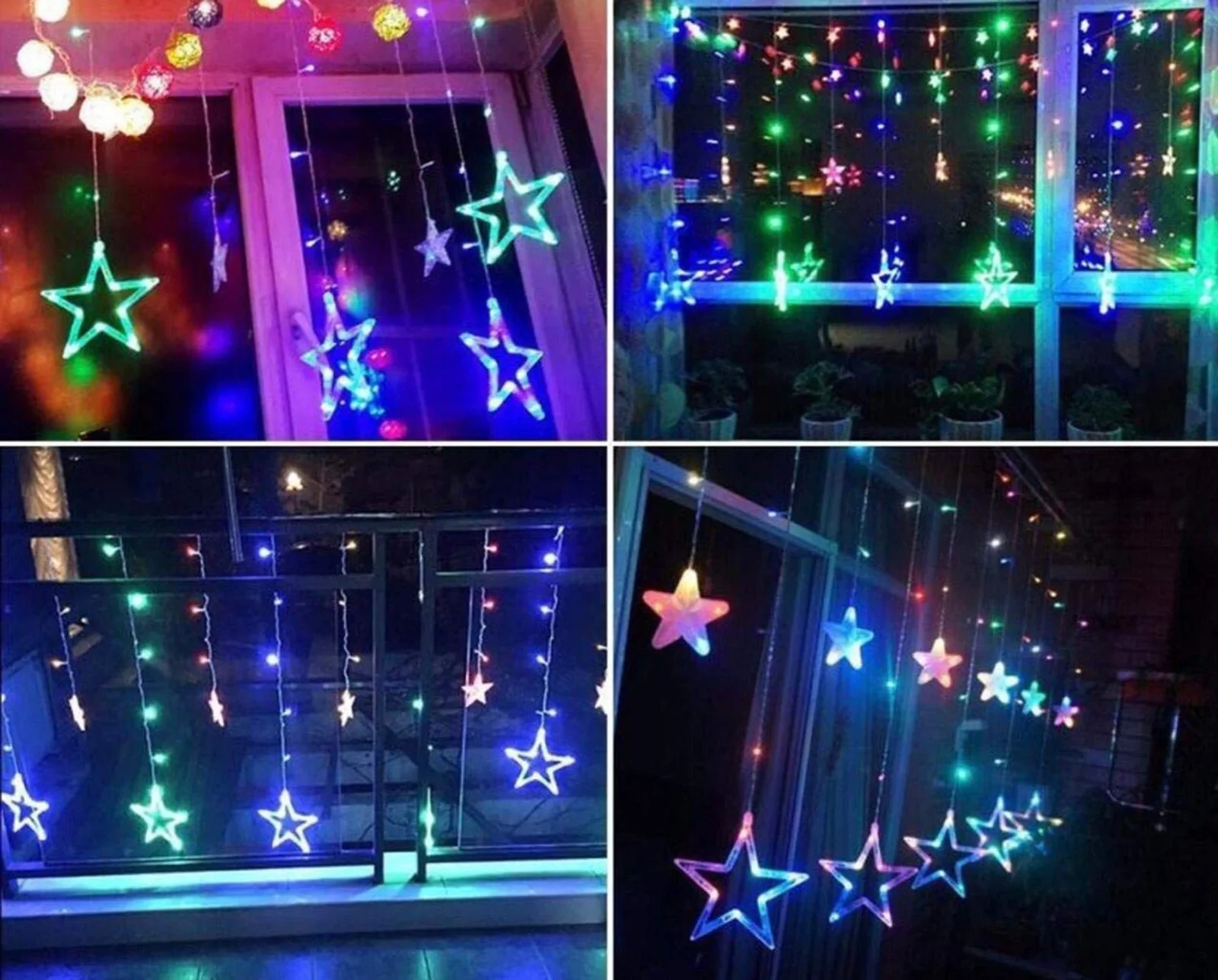 KUBER INDUSTRIES 12 LEDs 4 m Multicolor Steady Star Rice Lights (Pack of 1)